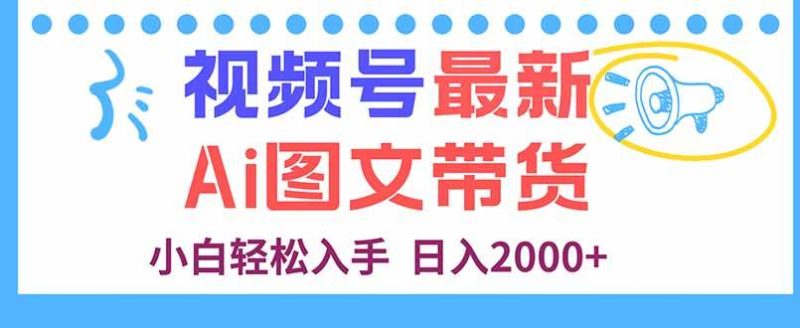 （16092期）视频号最新AI图文带货，每天几分钟，小白轻松入手，日入2000-51云资源