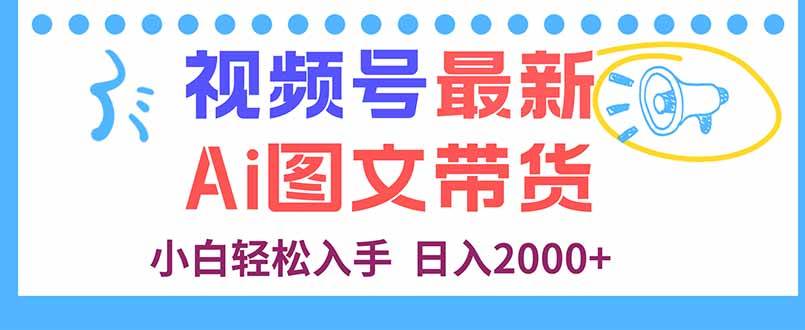 （16092期）视频号最新AI图文带货，每天几分钟，小白轻松入手，日入2000-51云资源