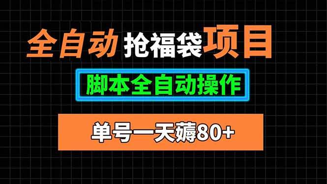 （15697期）全自动抢福袋项目，单号一天80 脚本全自动操作-51云资源