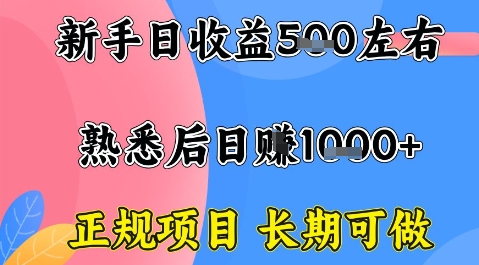 全年可变现项目，收益高无门槛，正规项目，长期可做，一天收益1k 一台电脑在家创业【揭秘】-51云资源