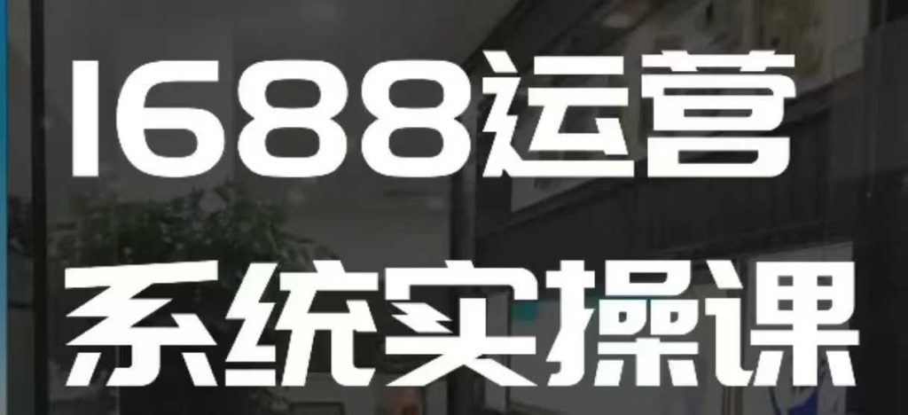 1688高阶运营系统实操课，快速掌握1688店铺运营的核心玩法-51云资源