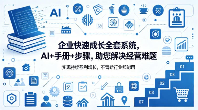 企业快速成长全套系统,AI 手册 步骤,助您解决经营难题,实现持续盈利增长,不管啥行业都能用-51云资源