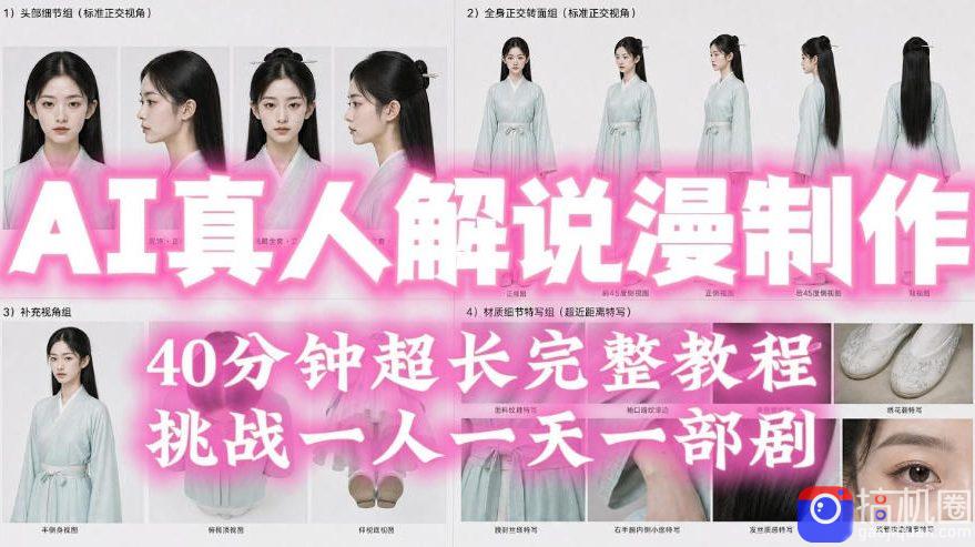 2026年AI真人解说漫剧自动批量化制作教程，40分钟超长完整，自动批量化制作，挑战一人一天一部剧！-51云资源