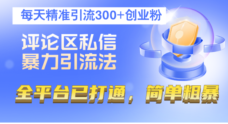 (12714期)评论区私信暴力引流法,每天精准引流300 创业粉,全平台已打通,简单粗暴-51云资源