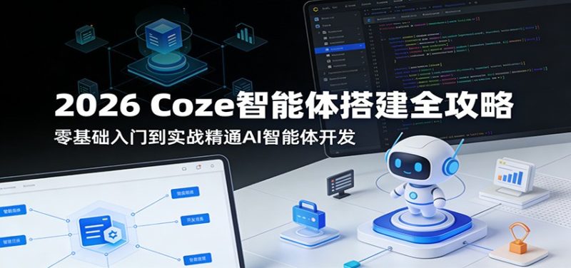 2026 Coze智能体搭建全攻略：零基础入门到实战精通AI智能体开发-51云资源