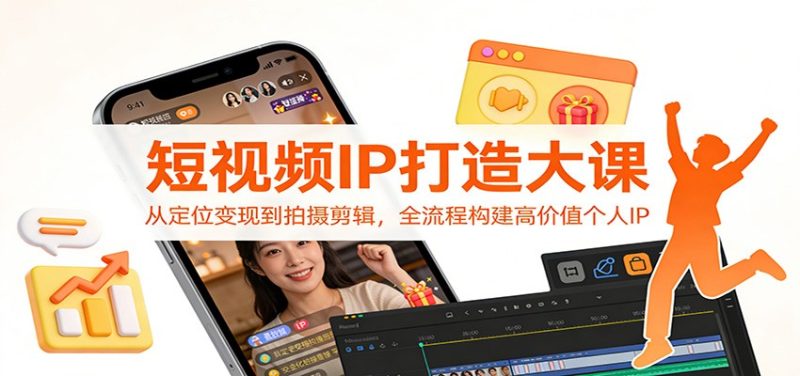 短视频IP打造大课:从定位变现到拍摄剪辑,全流程构建高价值个人IP-51云资源
