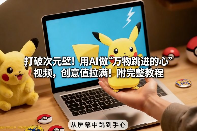 打破次元壁！用AI做【万物跳进手心】视频，创意值拉满！附完整教程-51云资源