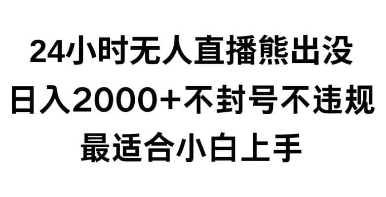 快手24小时无人直播熊出没，不封直播间，不违规，日入2000 ，最适合小白上手，保姆式教学【揭秘】-51云资源