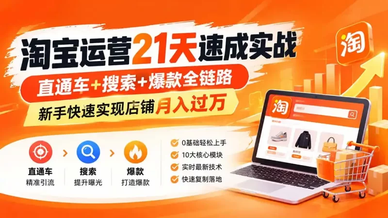 淘宝运营21天速成实战(更新8月-51云资源