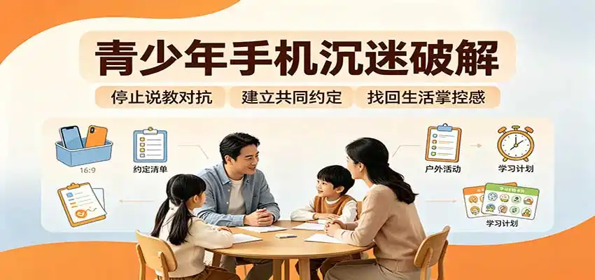 青少年手机沉迷破解:跳出管控说教思维,六步法引导孩子夺回注意力掌控权-51云资源